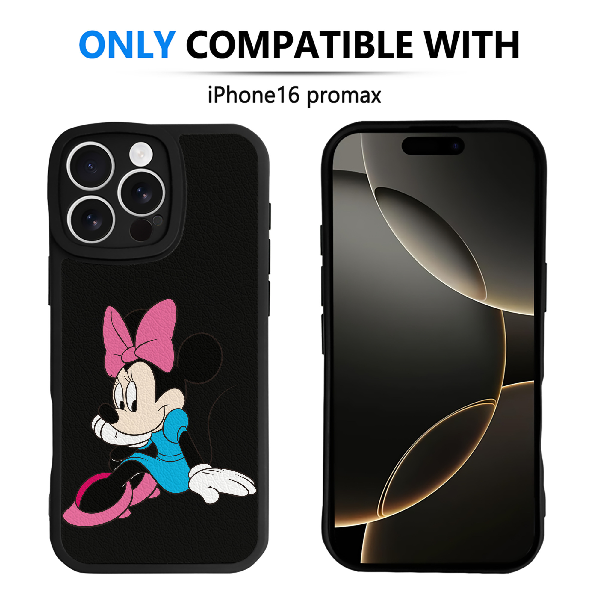 （画像用） ミッキーマウス Mickey Mouse 【iPhone 16シリーズ対応】シリコンスマホケース（レザー調） 材質：シリコン